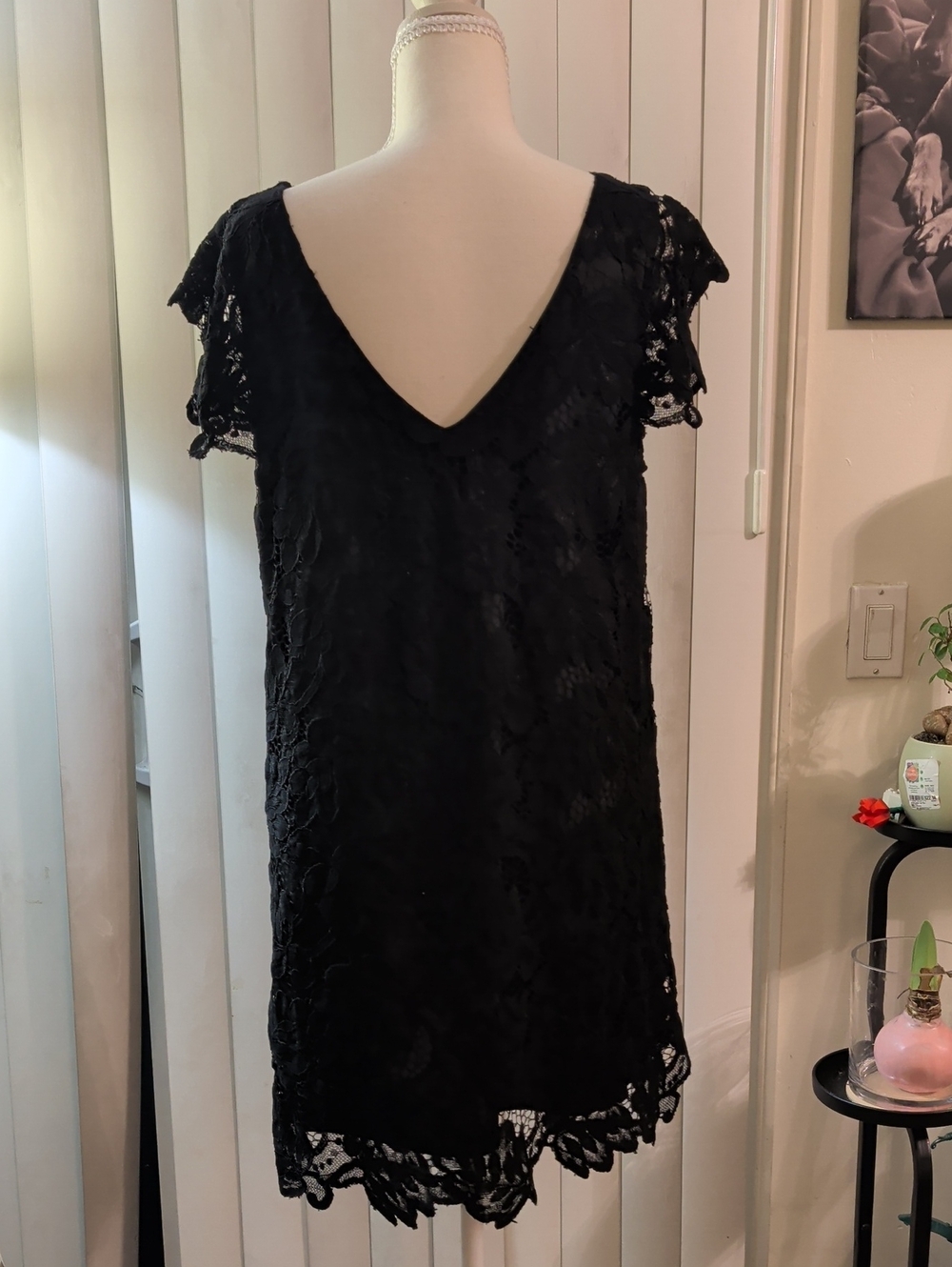 BB Dakota Black Lace Shift Dress, large - Picture 2 of 5